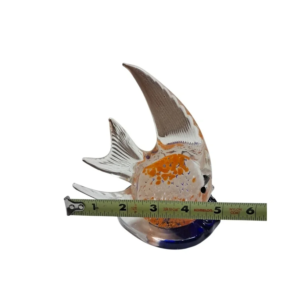 Partylite‎ Glass Fish Figurine with Colorful Base Decor Spot For A Candle